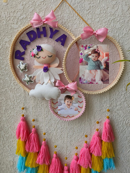 Kids Photo & Name Hoop with Tassles