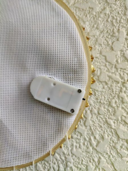 Customizable Couple Embroidered Hoop with Tassels & Lights