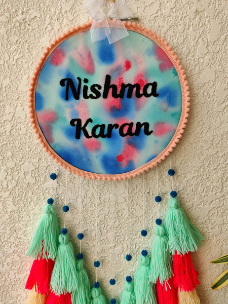 Customizable Name Embroidered Dreamcatcher