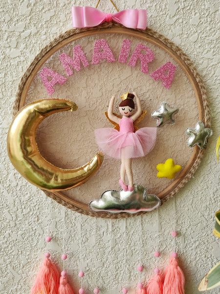Customizable Name Felt Wall Hanging with Tassles