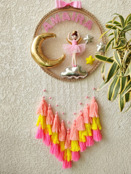 Customizable Name Felt Wall Hanging with Tassles