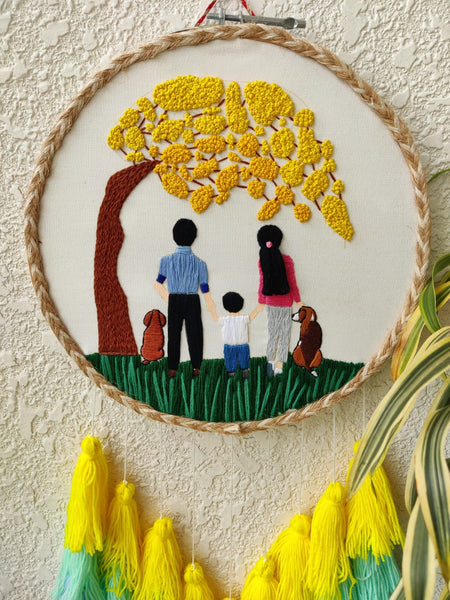 Customizable Family under the tree Dreamcatcher