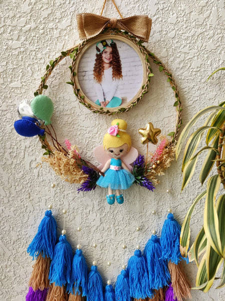 Customizable Photo Felt Wall Hanging with Tassles & Lights