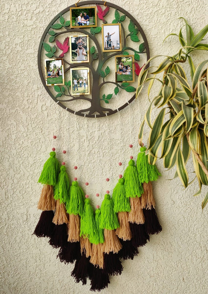 Tree & Birds Photo Frame Hoop with Tassles