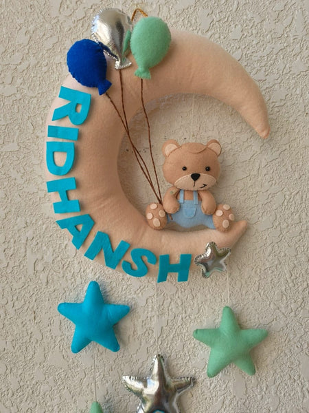 Customizable Name Felt Wall Hanging with Felt Stars