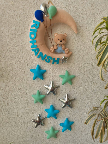 Customizable Name Felt Wall Hanging with Felt Stars