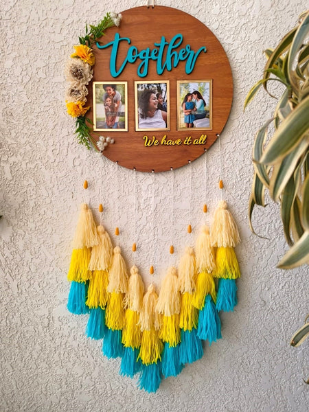'Together we have it all' Photo Frame Hoop with Tassles