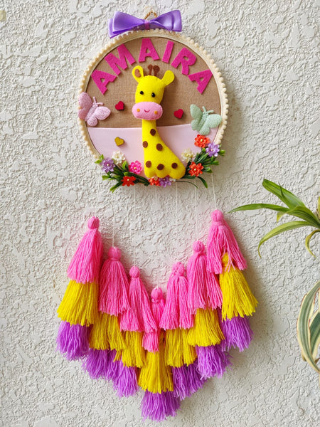 Customizable Name Felt Wall Hanging with Tassles