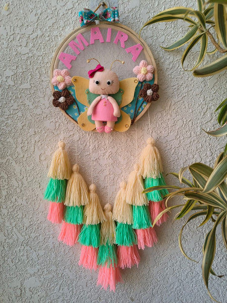 Customizable Name Felt Wall Hanging with Tassles