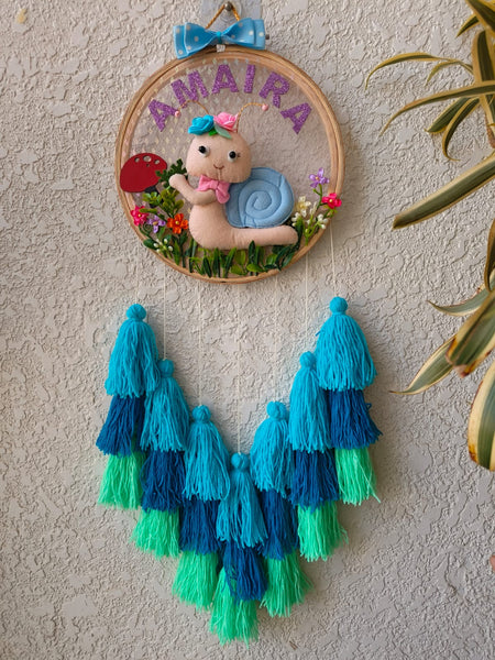 Customizable Name Felt Wall Hanging with Tassles
