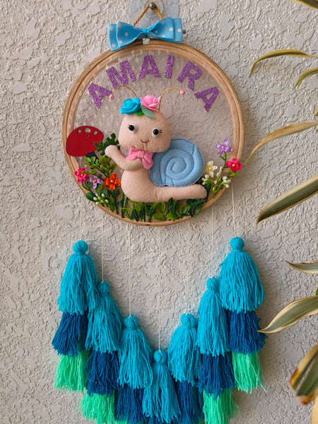 Customizable Name Felt Wall Hanging with Tassles