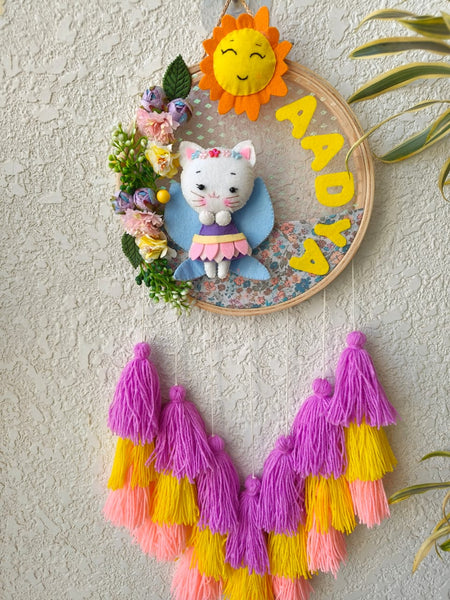 Customizable Name Felt Wall Hanging with Tassles