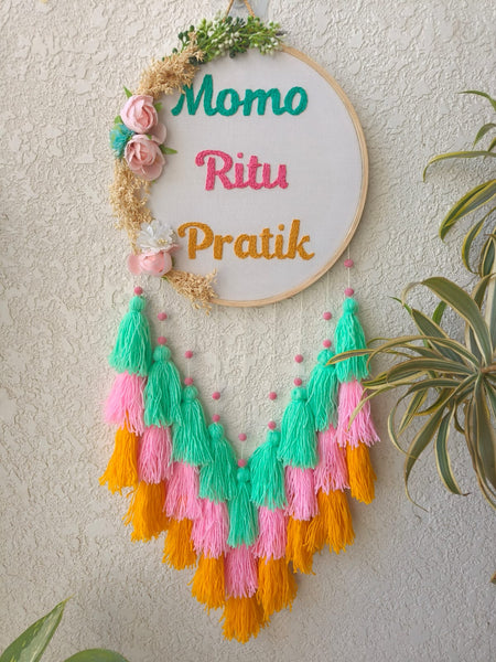 Customizable Name Embroidered Dreamcatcher