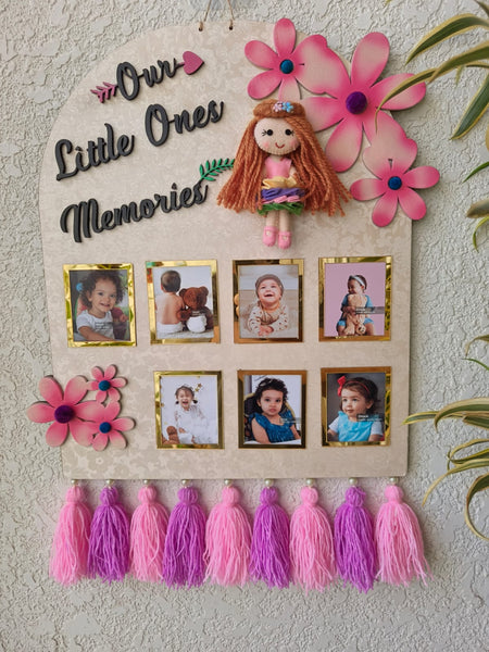 'Our Little Ones Memories' Baby Board Photo Wall Hanging