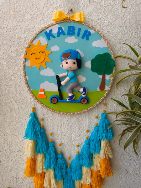 Customizable Name Felt Wall Hanging with Tassles