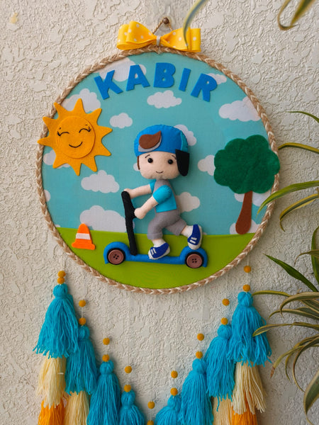 Customizable Name Felt Wall Hanging with Tassles