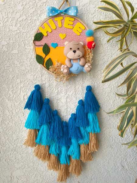 Customizable Name Felt Wall Hanging with Tassles