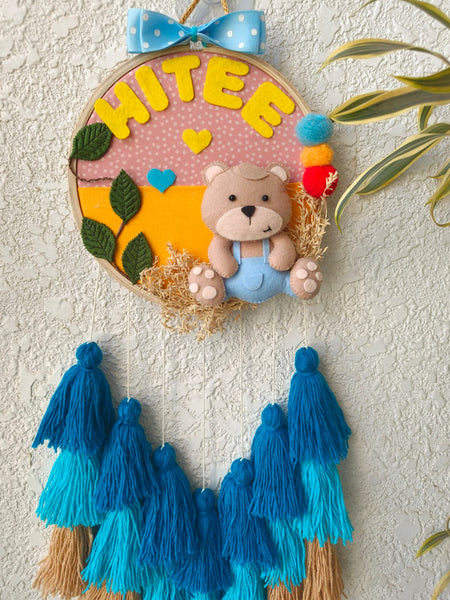 Customizable Name Felt Wall Hanging with Tassles