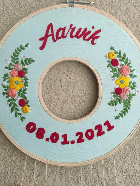 Customizable Embroidered Double Hoop