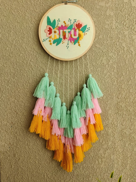 Customizable Name Embroidered Dreamcatcher