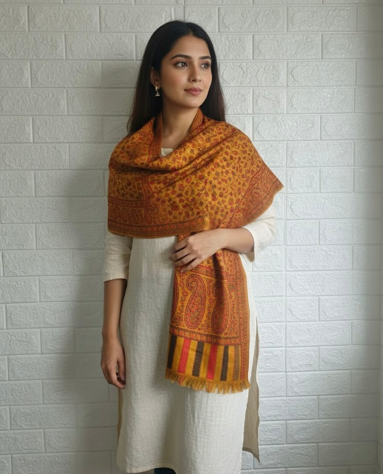 Amber Heritage Paisley Stole