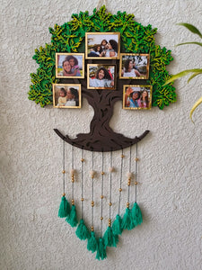 Tree Photo Frame Hoop with Tassles