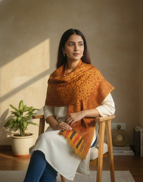 Amber Heritage Paisley Stole