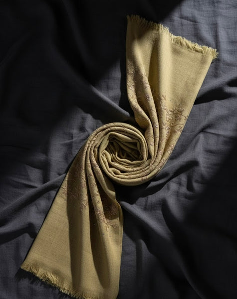 Muted Gold Floral Stole
