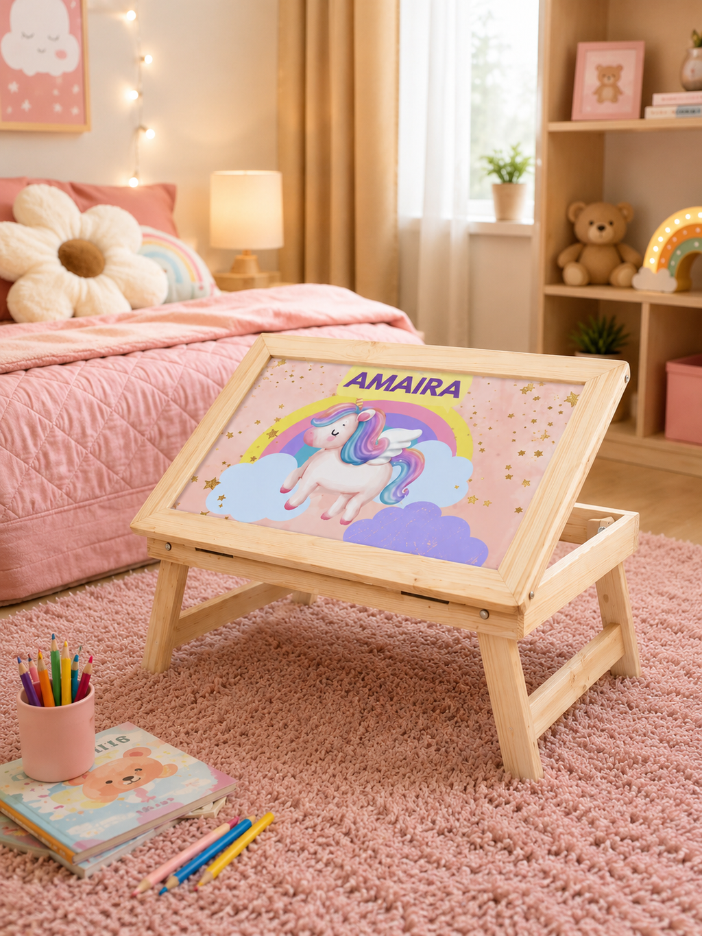 Unicorn Theme Foldable Desk