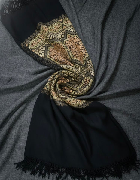 Midnight Heritage Embroidered Stole