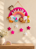 Over the Rainbow Safari – Personalized Kids Decor with Star Hangings