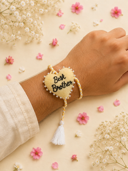 Best Brother Embroidered Rakhi with Tassel