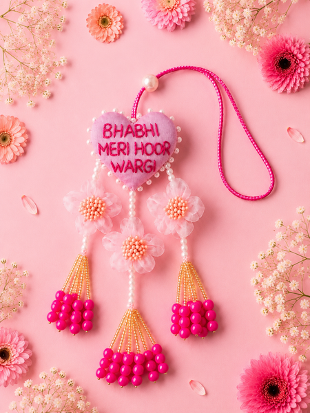 Bhabhi Meri Hoor Wargi – Handcrafted Floral Lumba Rakhi