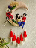 Couple & Daughter Felt Hoop with Tassels