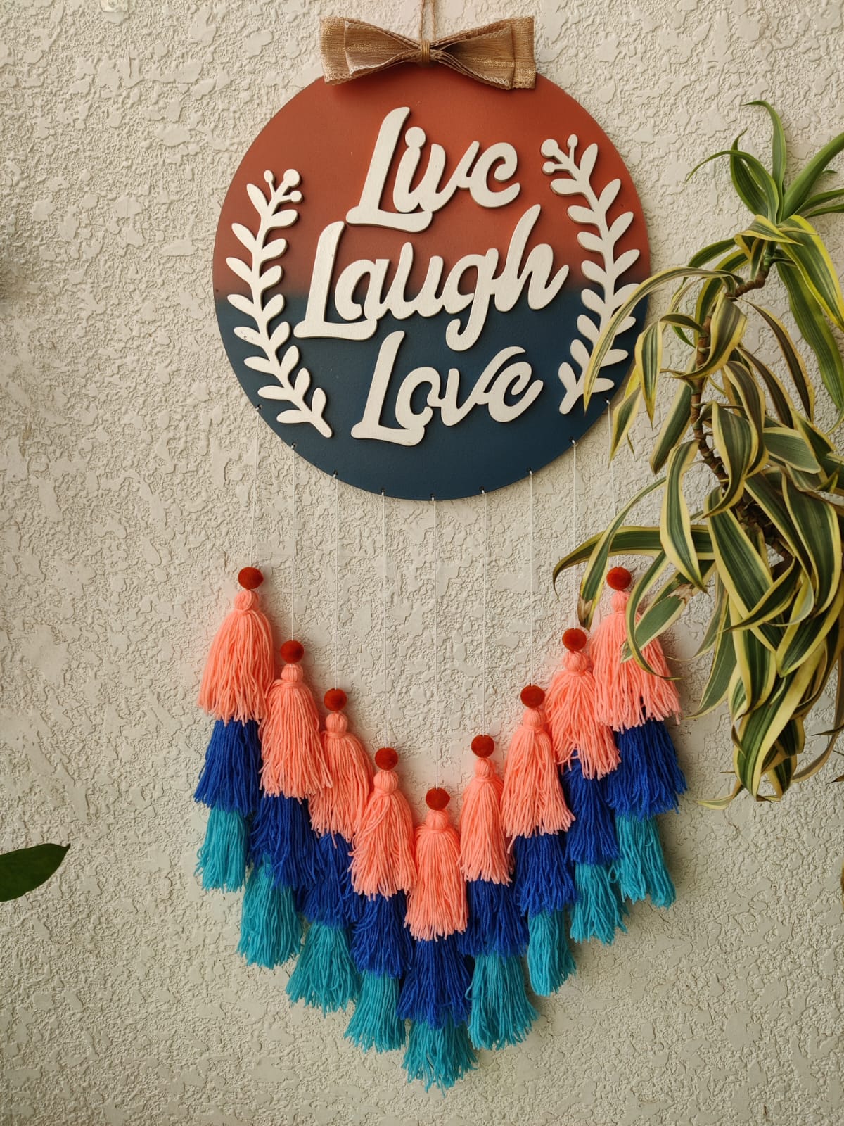 'Live Love Laugh' Hanging Dreamcatcher