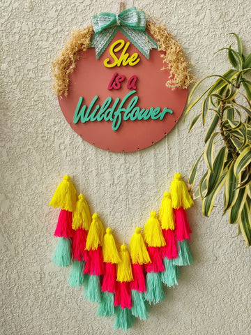 'She is a Wildflower' Hanging Dreamcatcher