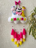 Customizable Name Felt Wall Hanging with Tassles