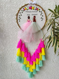 Bride & Bridesmaid Embroidered Hoop with Tassels & Lights