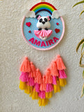 Customizable Name Felt Wall Hanging with Tassles