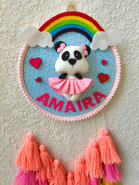 Customizable Name Felt Wall Hanging with Tassles