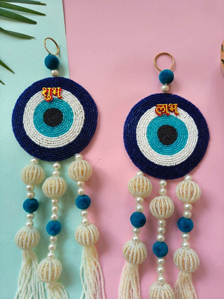 Evil Eye Subh Labh Pair Wall Hanging