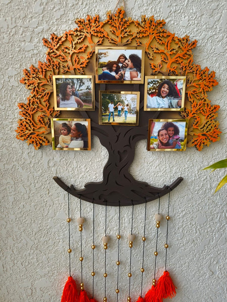 Tree Photo Frame Hoop with Tassles