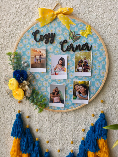 'Cozy Corner' Photo Frame Hoop with Tassles