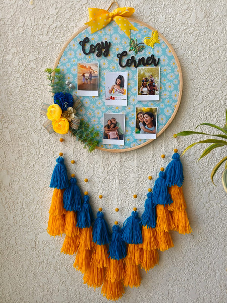 'Cozy Corner' Photo Frame Hoop with Tassles