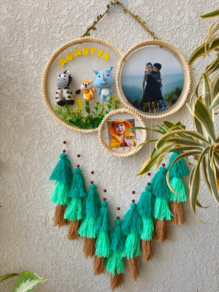 Kids Photo & Name Hoop with Tassles