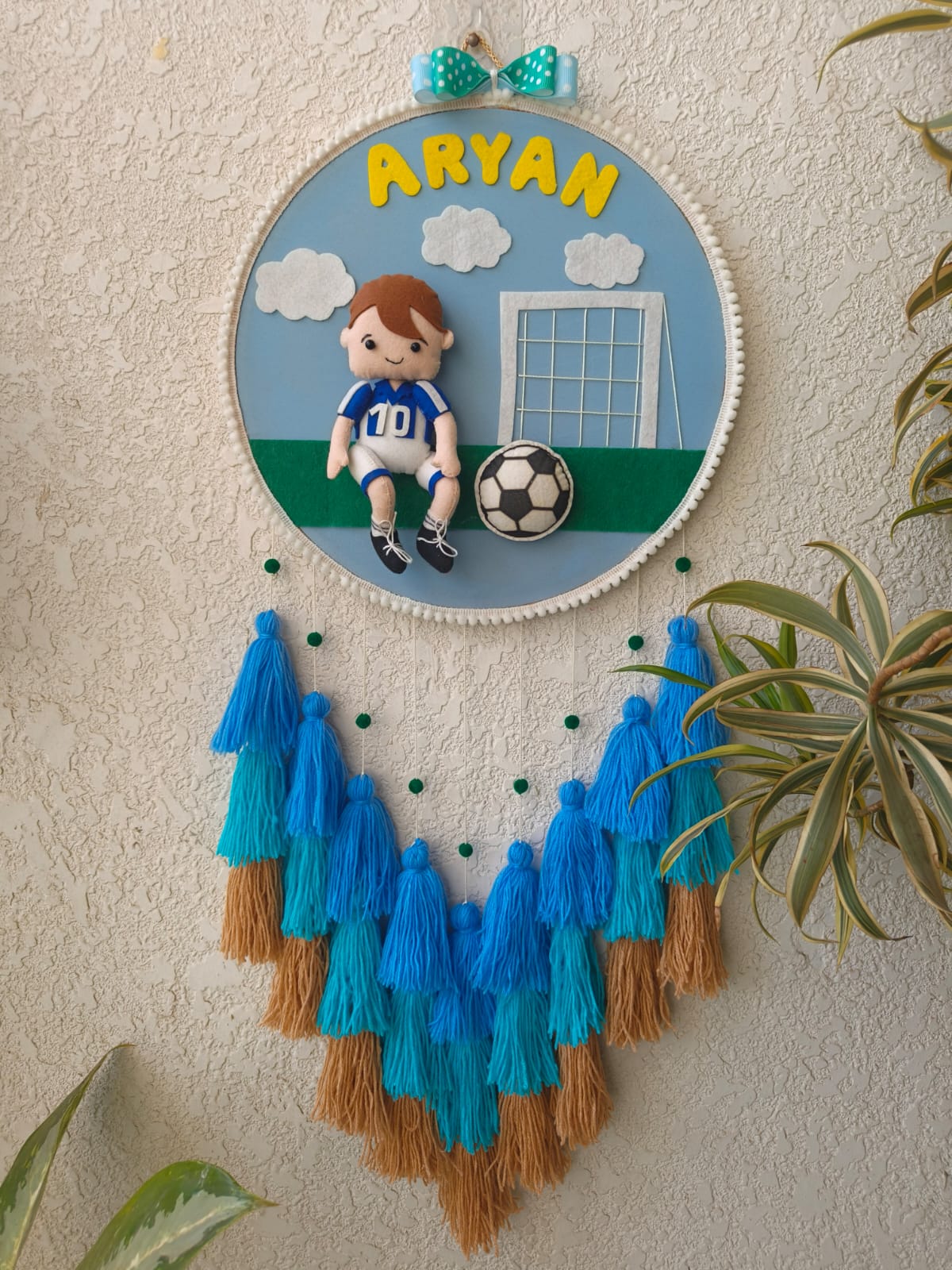 Customizable Name Felt Wall Hanging with Tassles