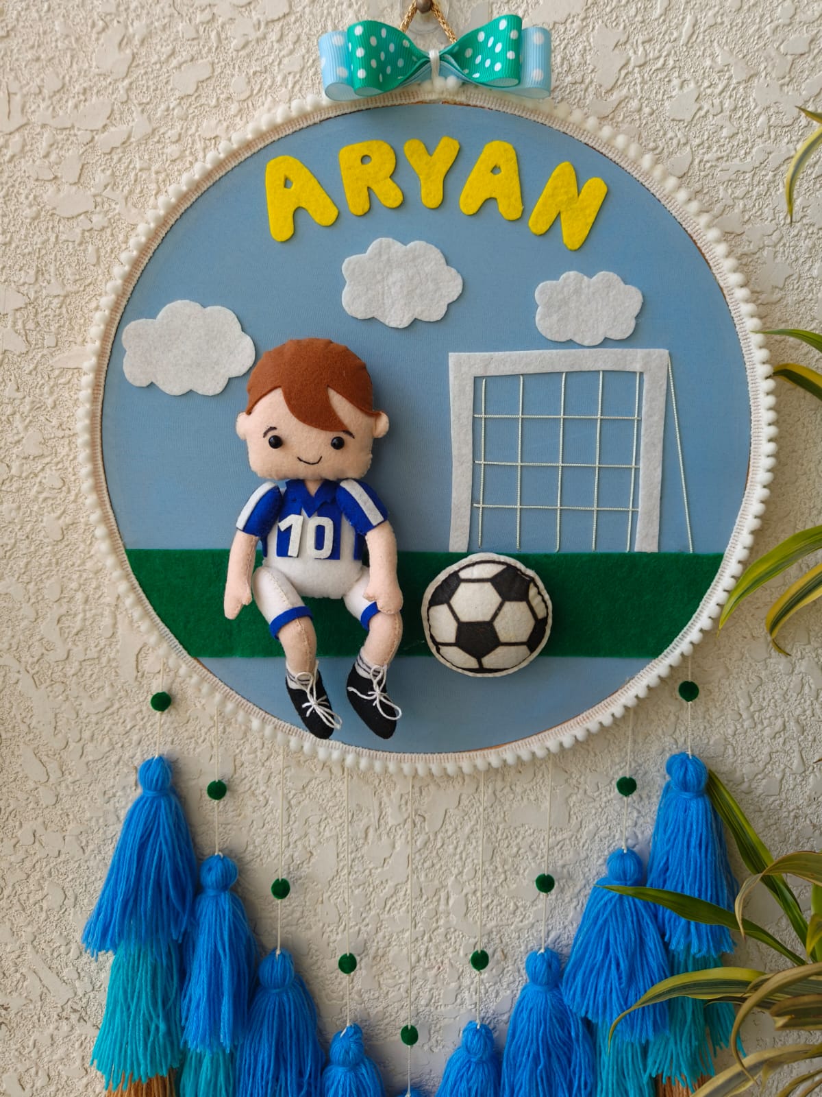Customizable Name Felt Wall Hanging with Tassles