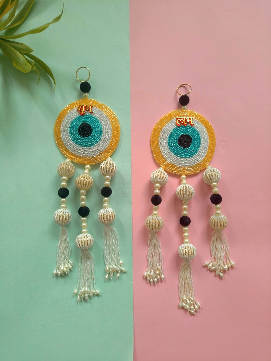 Evil Eye Subh Labh Pair Wall Hanging