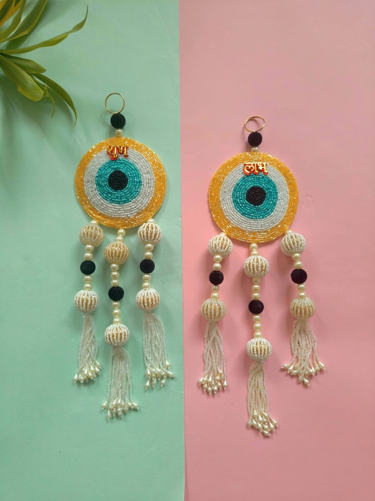 Evil Eye Subh Labh Pair Wall Hanging