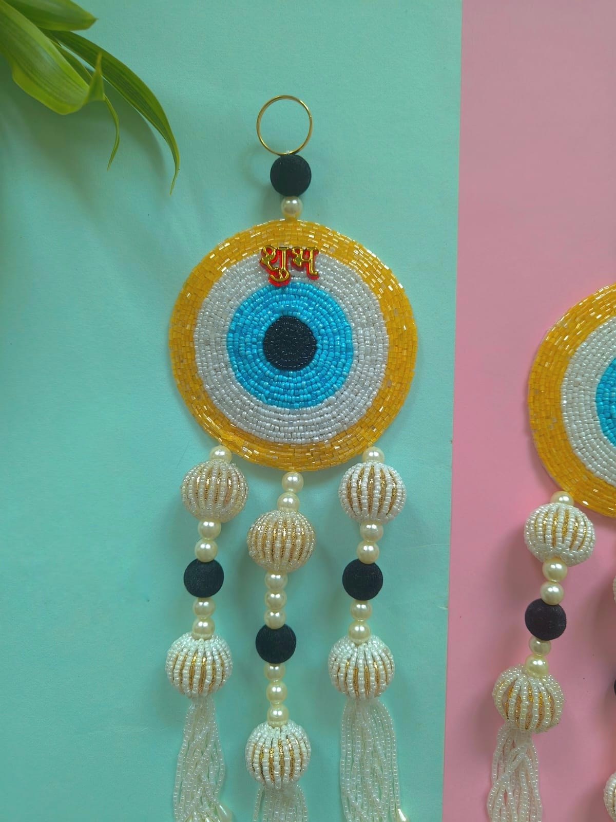 Evil Eye Subh Labh Pair Wall Hanging